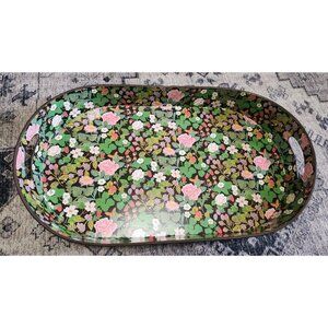 Helmsie x Creative Co-Op Metal Floral Tray